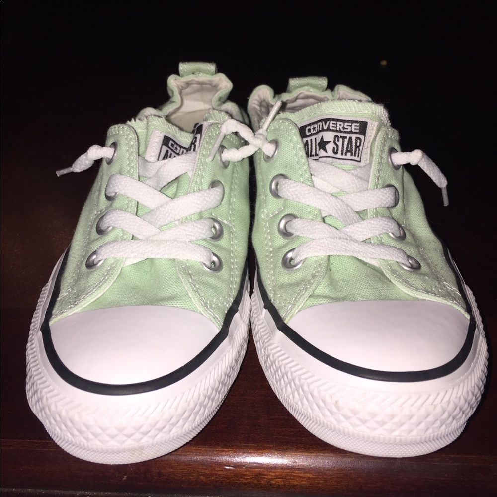 NWOT Mint Green Converse Slip On Sneakers